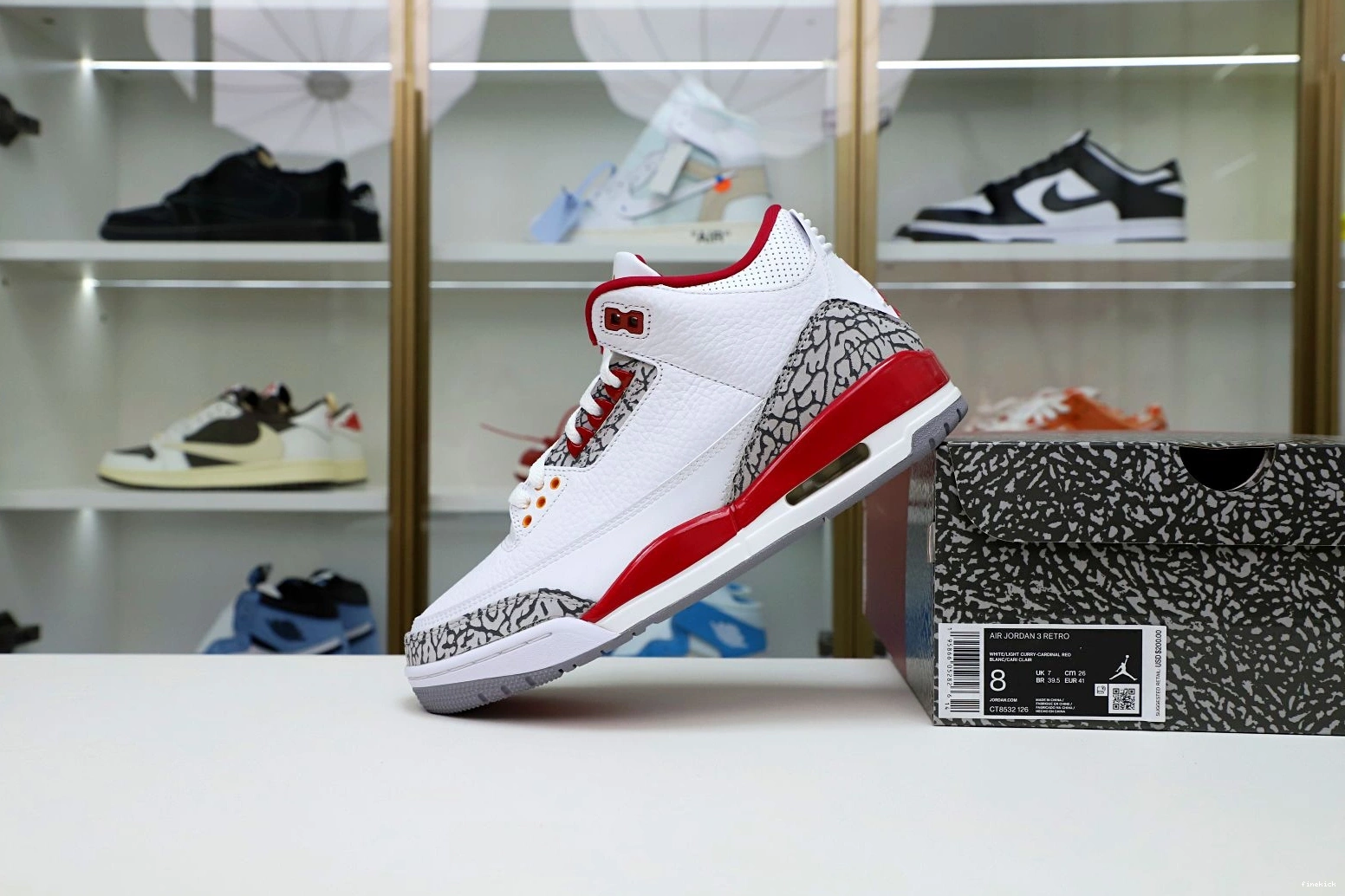  3 Air Red(CT8532-126） Jordan Cardinal Retro 0730